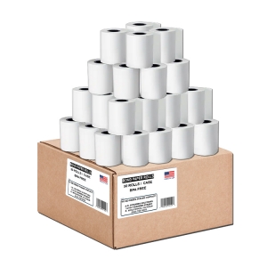 Bond Paper Rolls - 2 1/4" x 150' - 50 Rolls/Box